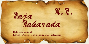 Maja Nakarada vizit kartica